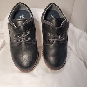 Jumping Beans Toddler Boys Black Porto Oxford 10 M Faux Leather Like New
